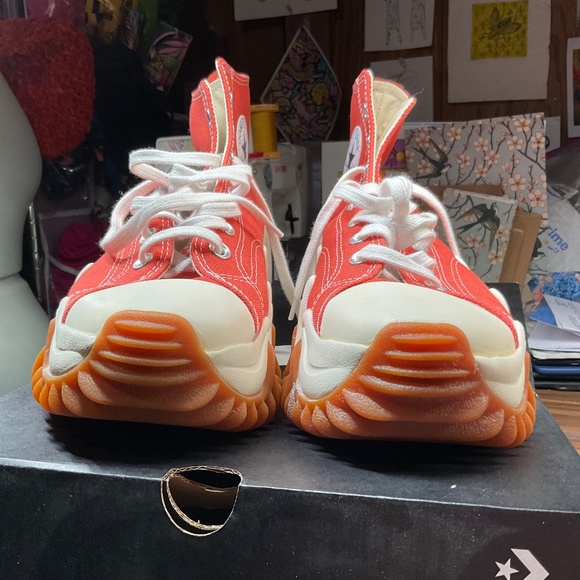Converse Run Star Motion CX platform sneaker mens 9.5 womens 11 orange high top - Picture 10 of 17